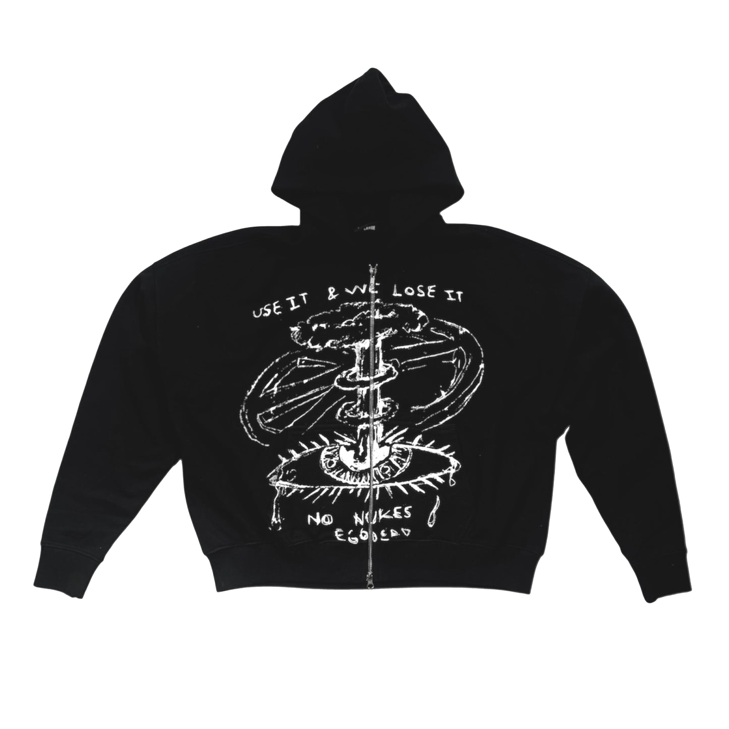 "No Nukes" Double Zip Hoodie