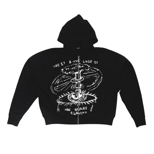 "No Nukes" Double Zip Hoodie